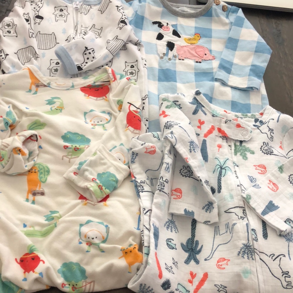 mud pie Aden + anais Angel Dear 0-3 month baby onesies